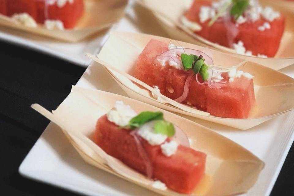 Watermelon feta bites
