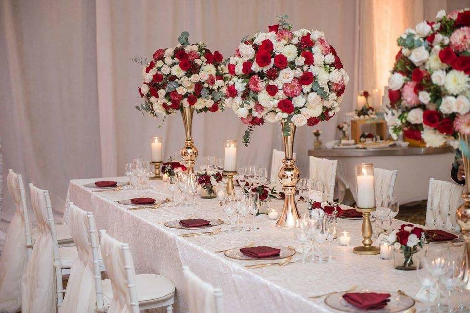 Sample table set-up