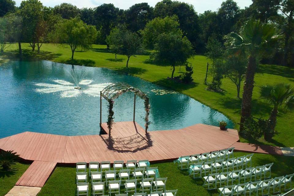 Outdoor ceremony setup