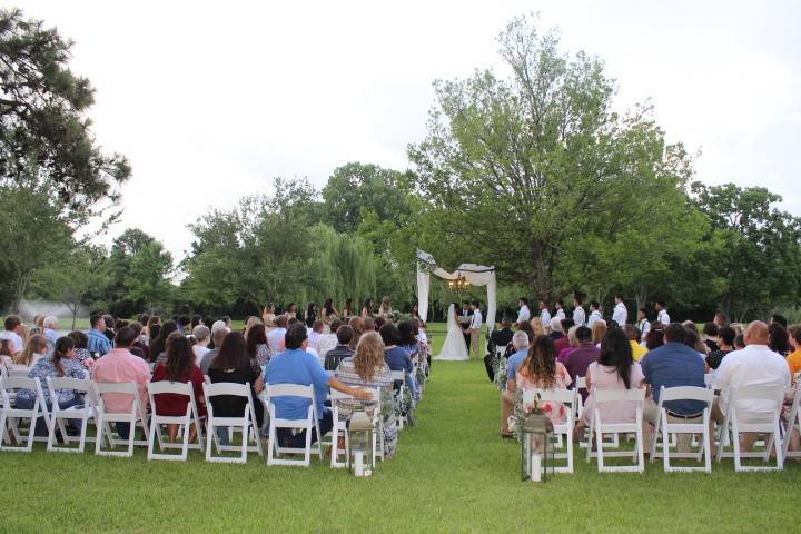 Ceremony by tree (160+ ppl)