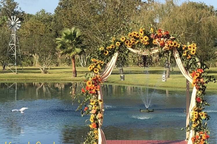 Egrets at Lake, SunflowerArbor