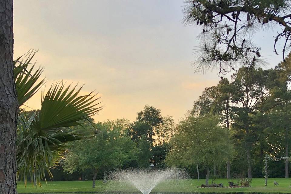 Sunset w/Lake Fountain