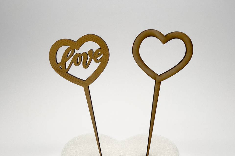 Lasercut Wood Cake Topper