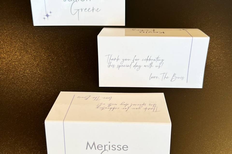 Gloss Finish Place Cards