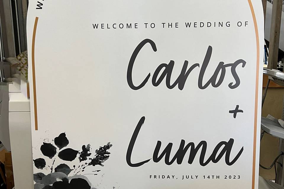 Large Wedding Signage