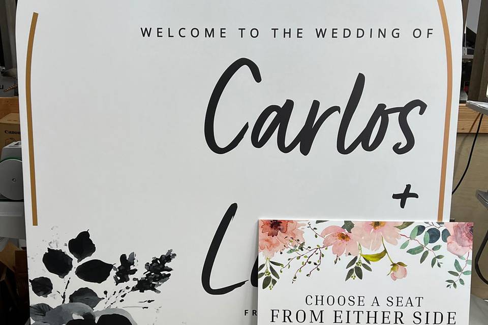 Large Wedding Signage