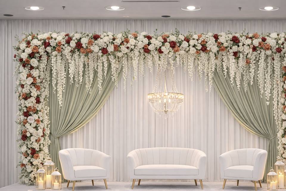 Simple floral stage