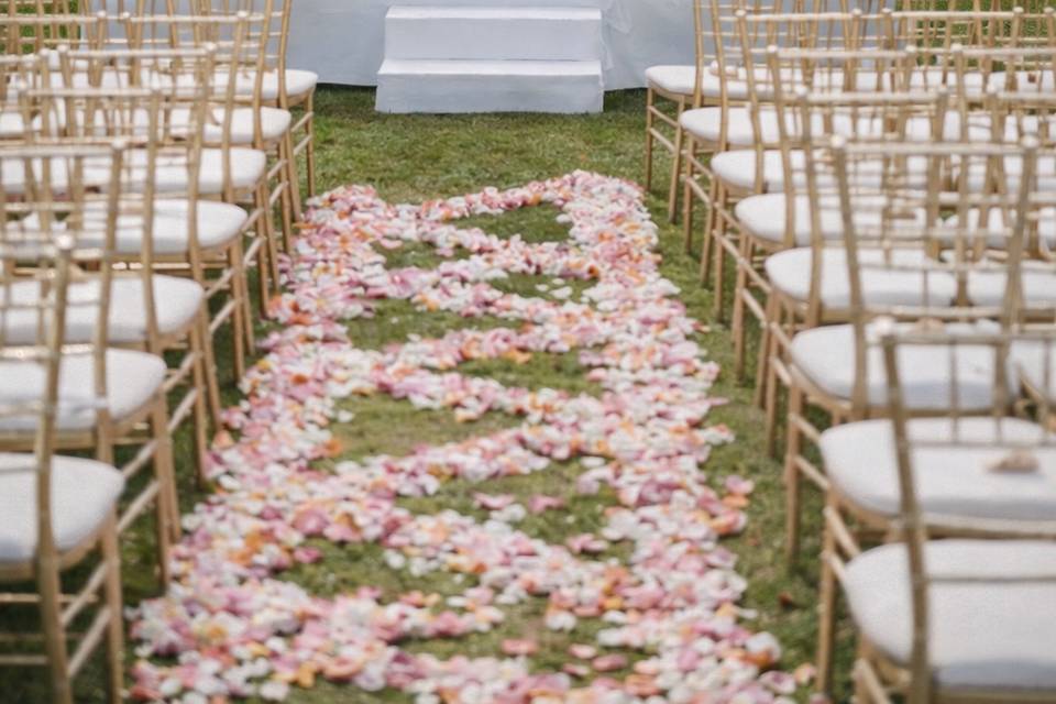 Backyard simple mandap