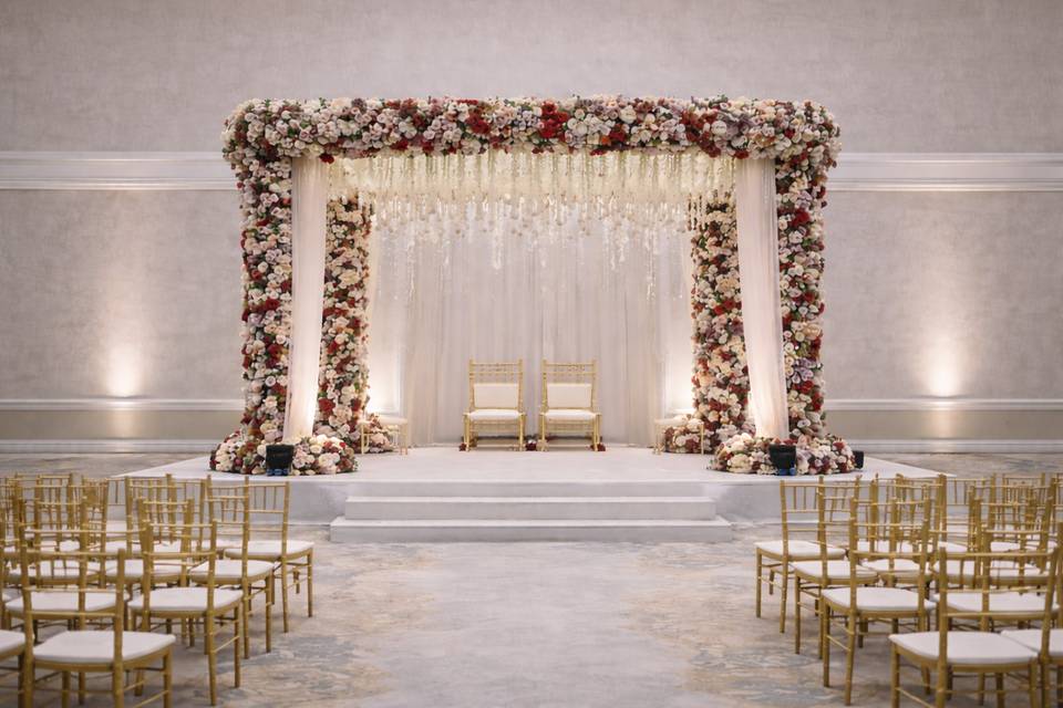 Traditional floral mandap