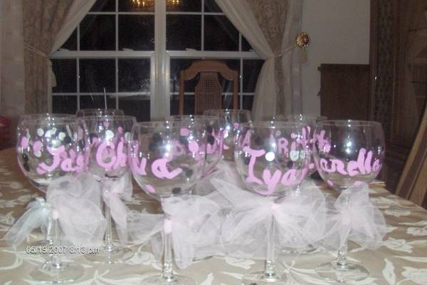 Customized handpainted glasses