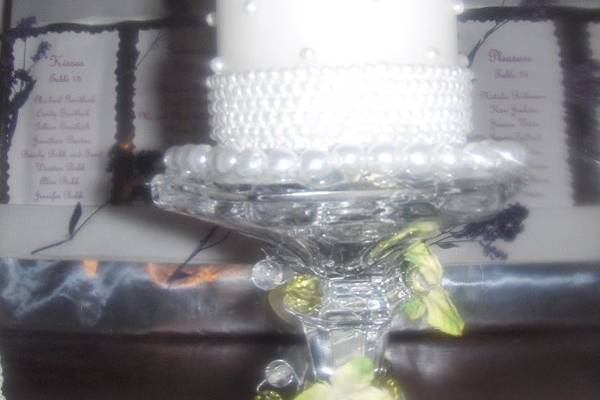 unity candle with customized beading