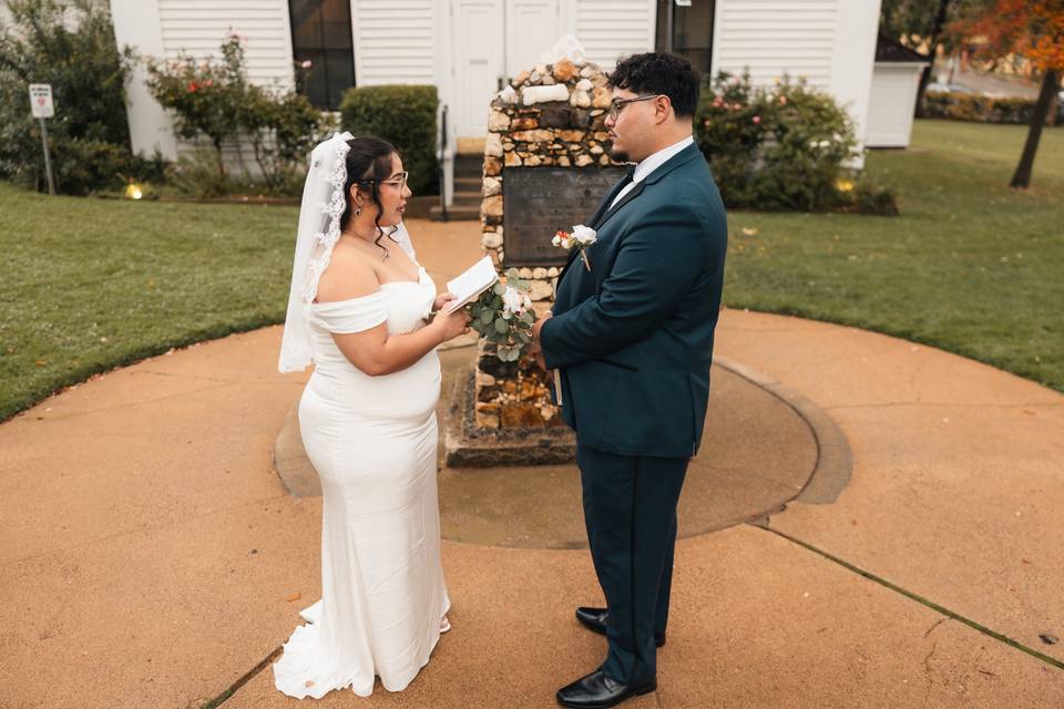 Bride first look