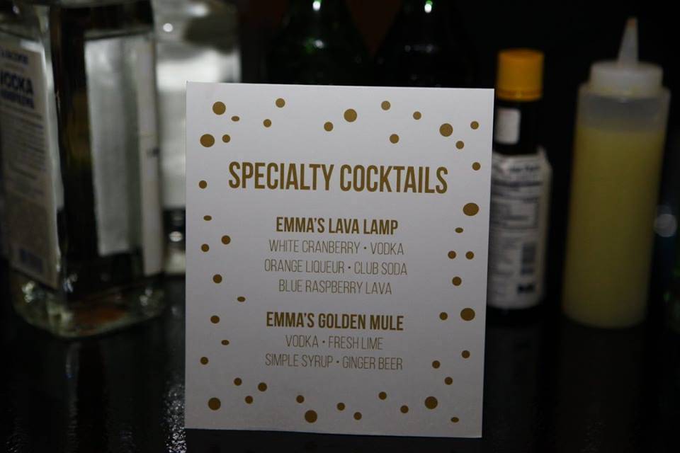 Specialty drinks signage