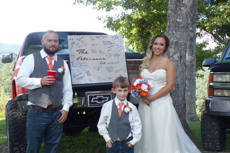The newlyweds with a kid