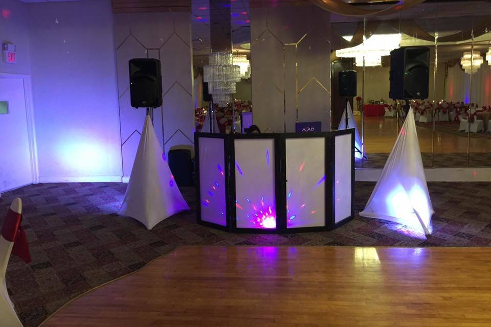 Wedding reception setup