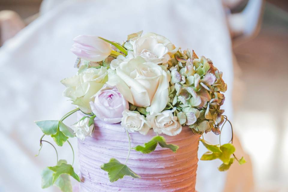 Purple Ombre Wedding Cake