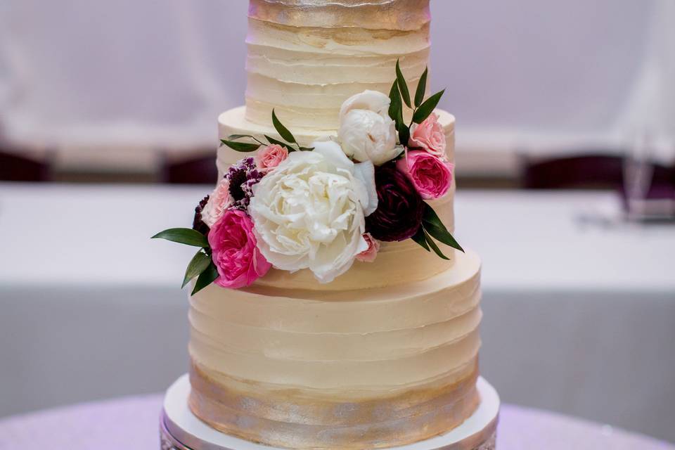 3-tier wedding cake