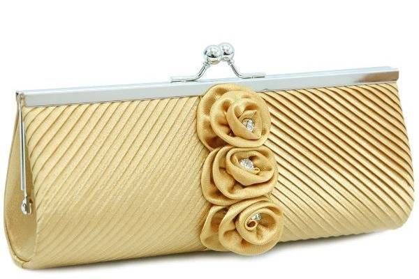 Gold Satin Evening Purse/Clutch