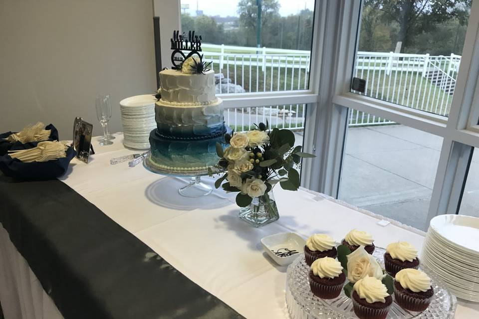 Cake table for reception