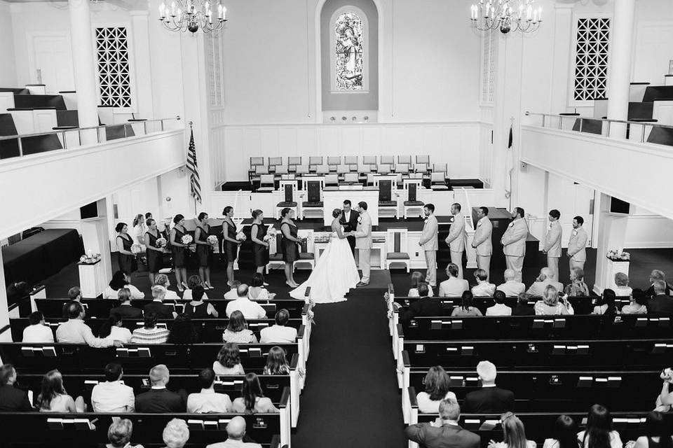 Indoor wedding ceremony