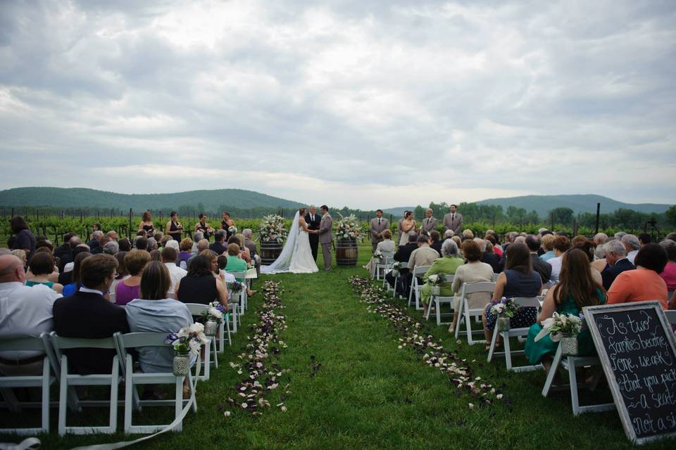 Outdoor wedding ceremony