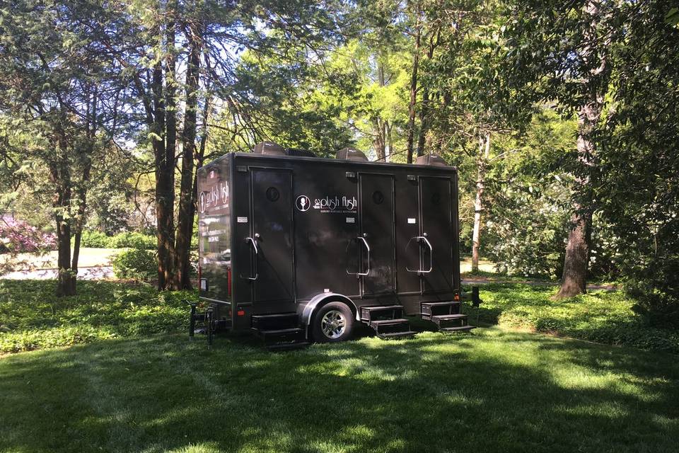 Portable restroom trailer