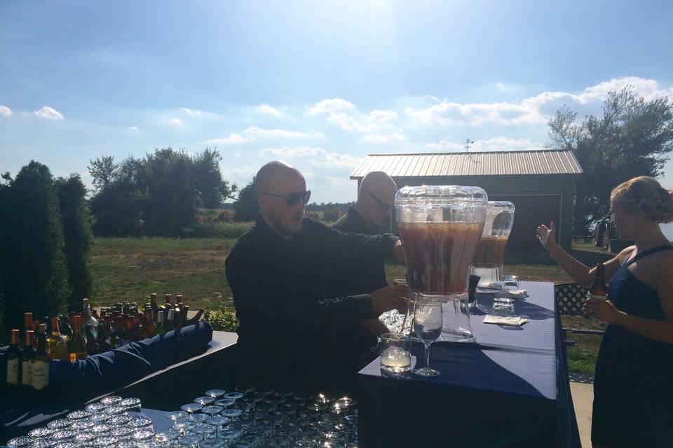 Outdoor beverage bar