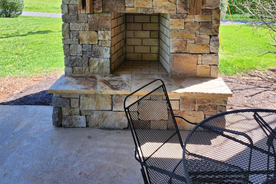 Back Patio Fireplace