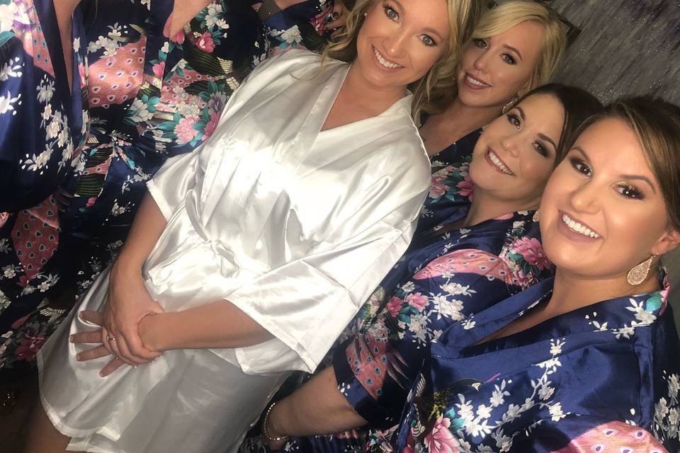 The bride with friends
