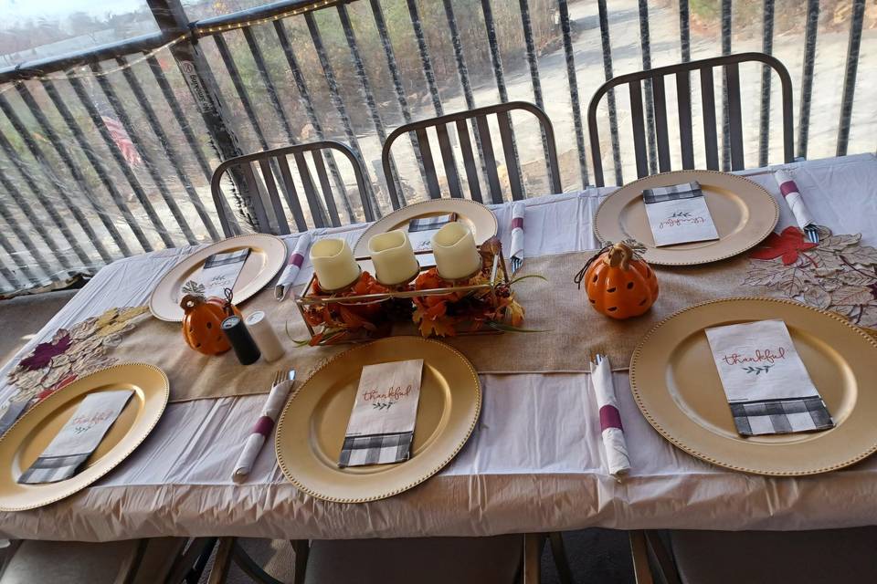 Dinner Rehearsal on balcony