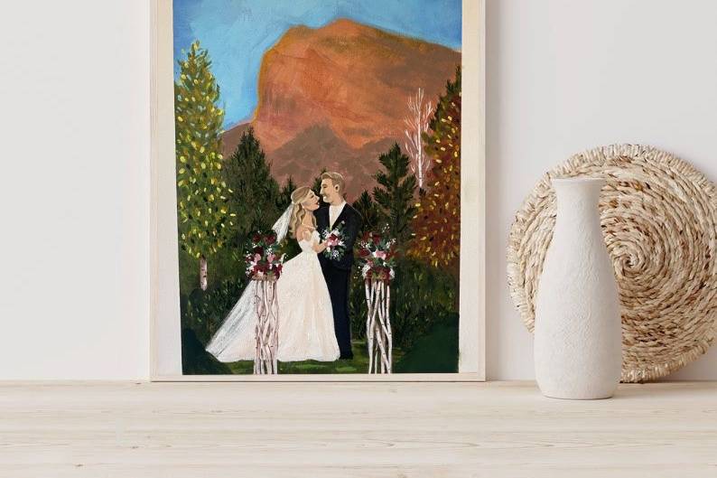 Blushing Brushes Live Wedding Painting