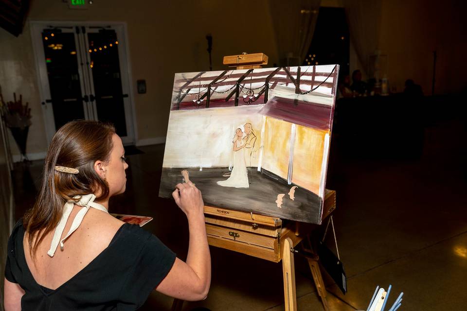 Painting during the first danc
