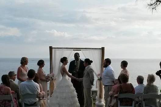 Waterfront wedding ceremony