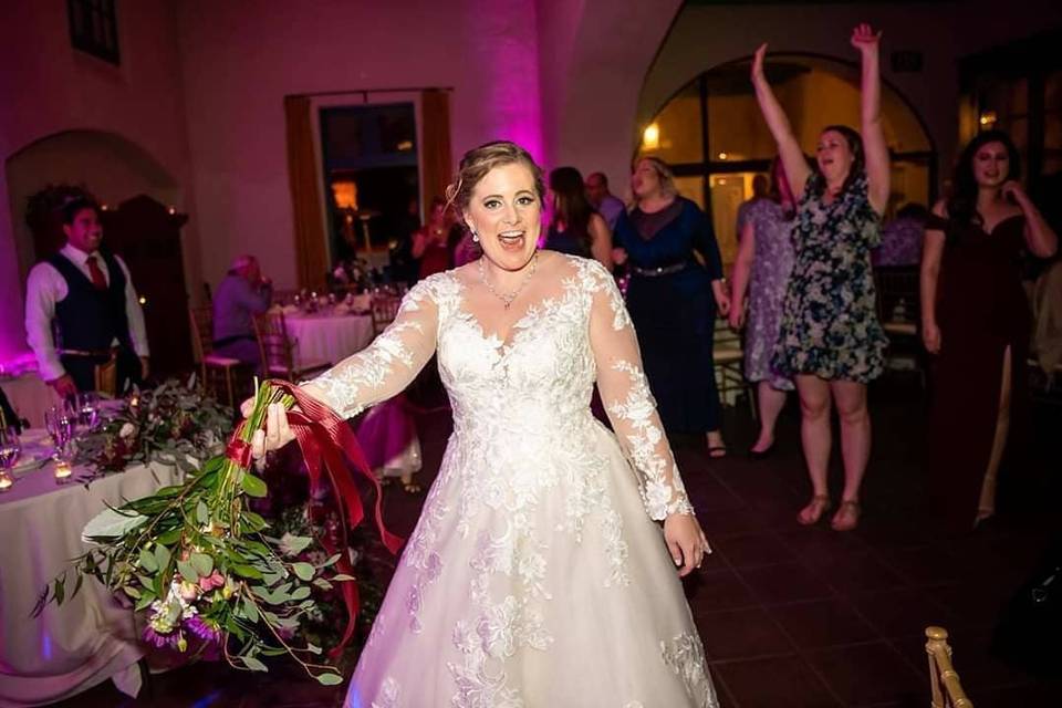 Time to throw the bouquet!