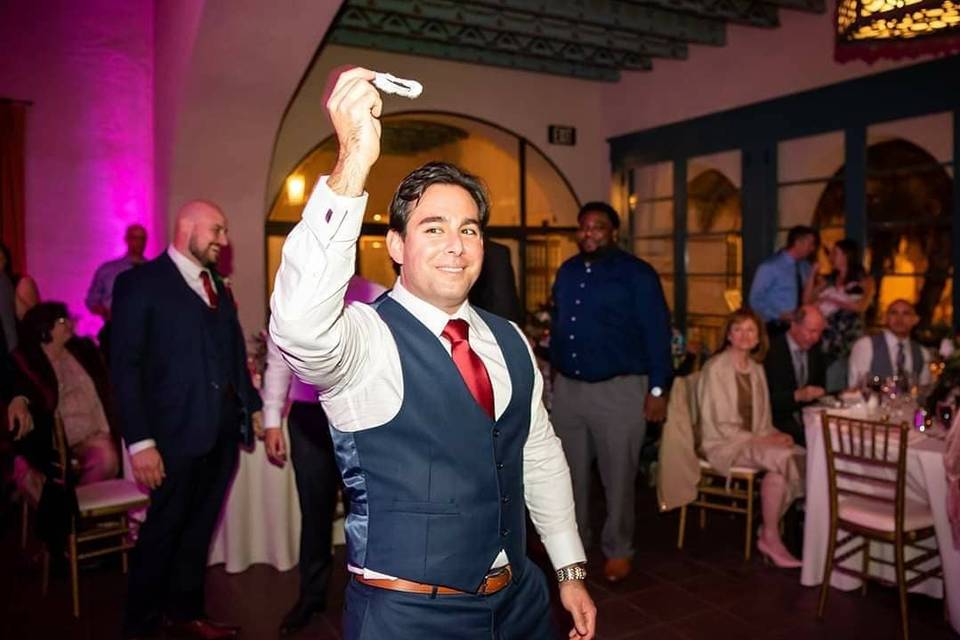 Throwing that garter
