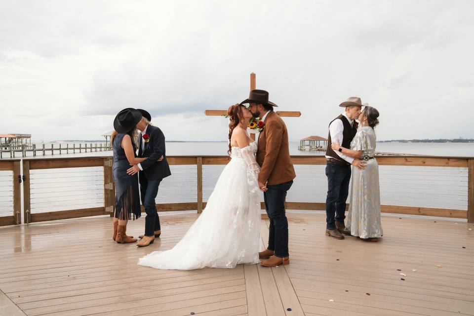 Parents and bride and groom