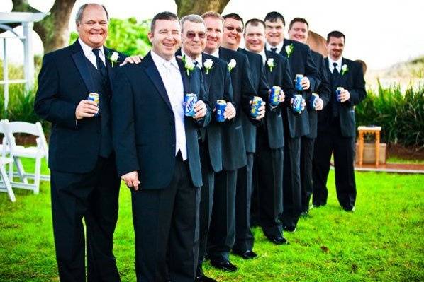 Groom with groomsmen