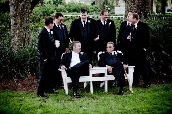 Groom with groomsmen