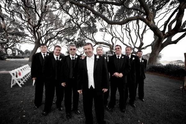 Groom with groomsmen