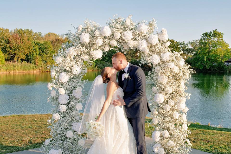 Wedding floral arch