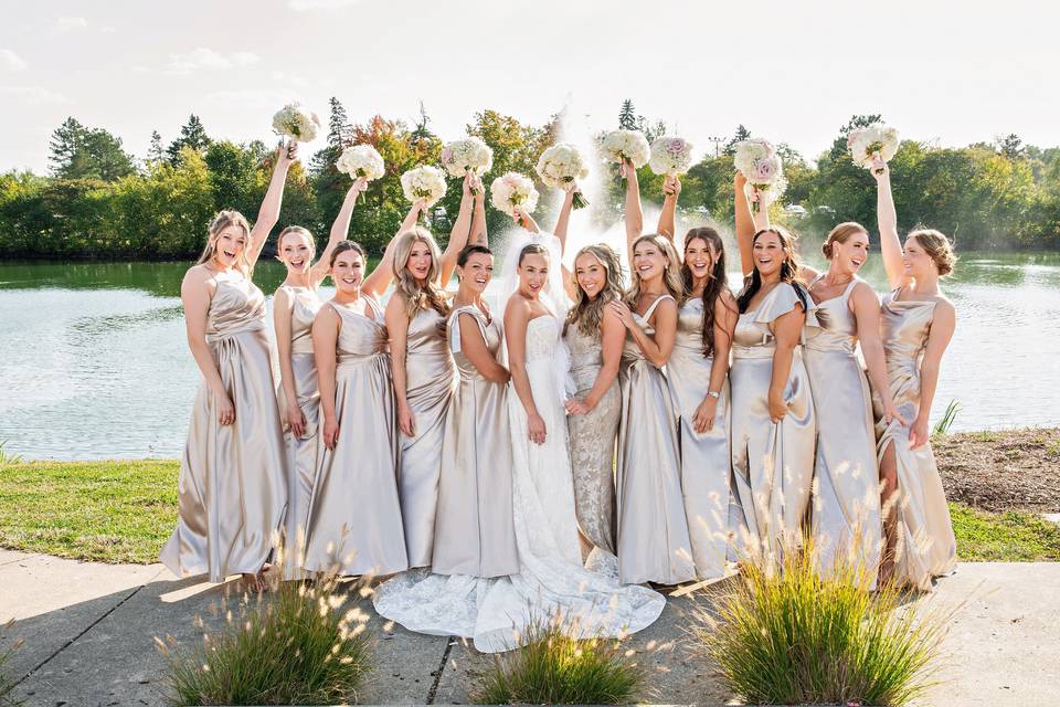 Champagne bridesmaid dresses