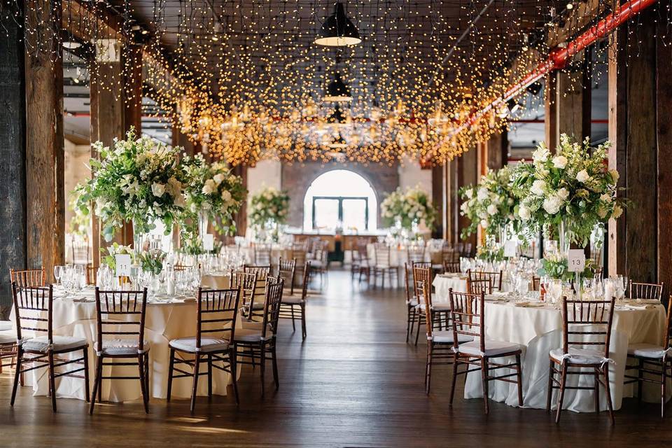 Twinkle light ceiling
