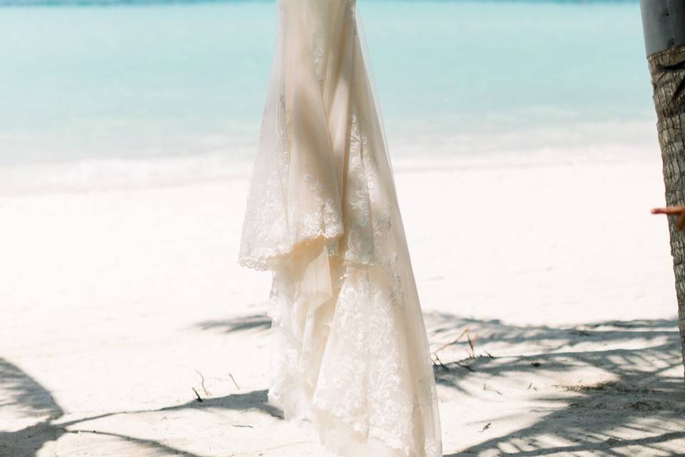 Beach bridal dress