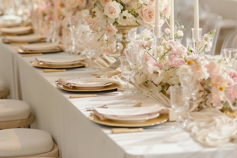 Elegant blush pink reception