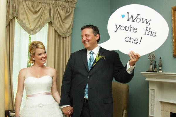 bride and groom - the first thing he ever said to her.