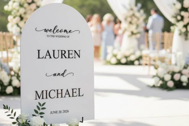 Classic welcome Sign