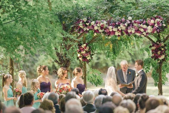 Outdoor wedding ceremony