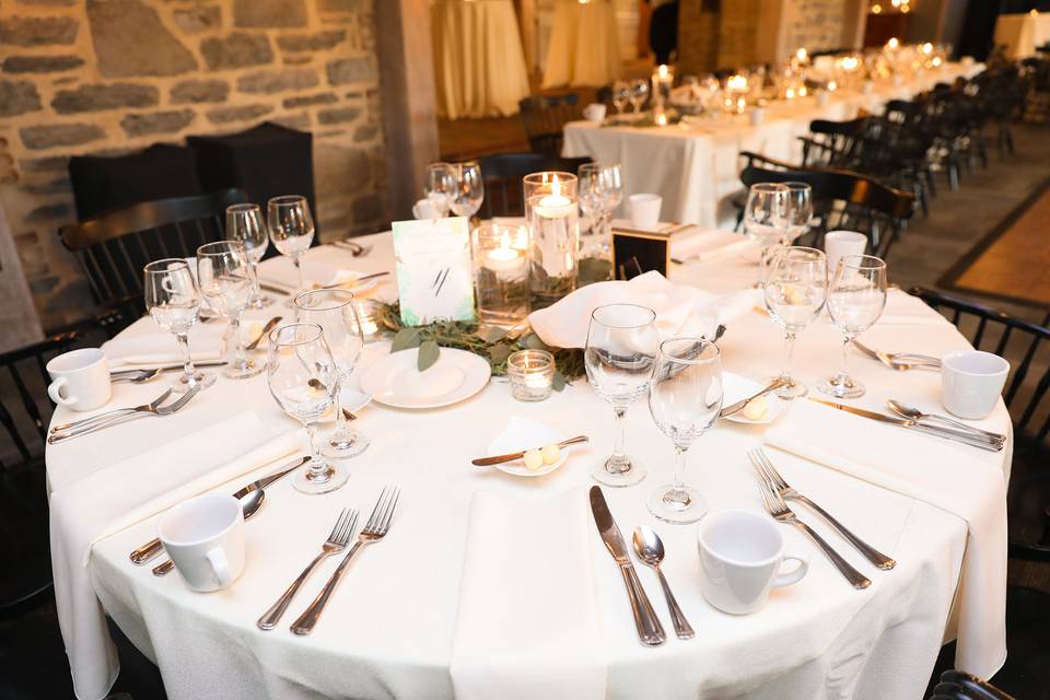 Carriage Room Table Setting