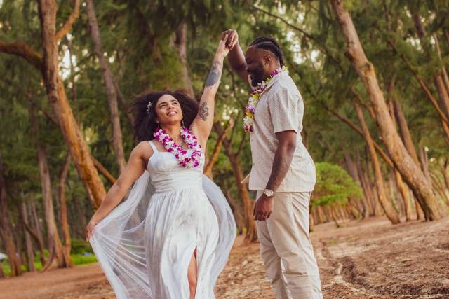 Magical forest elopement