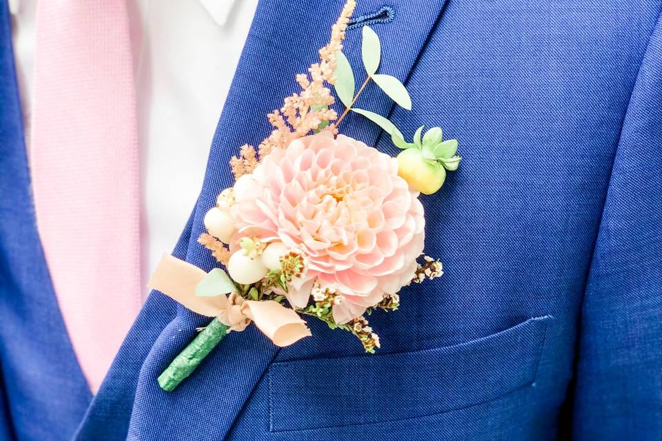 Dahlia boutonniere